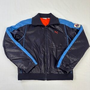Vintage Y2K Puma Ski Nationals Track Jacket Navy Retro Britpop Womens Medium